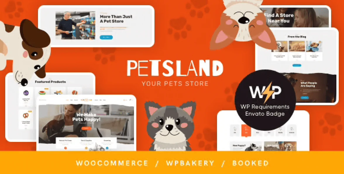 Pets Land | Domestic Animals Shop and Veterinary WordPress Theme